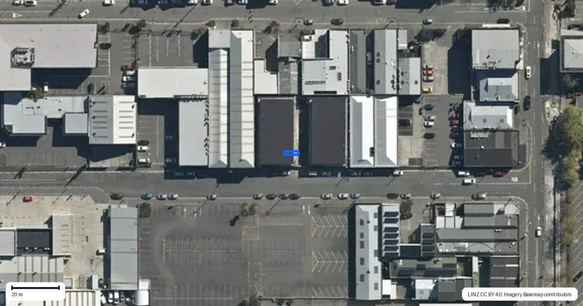 Property context map for 1A/23 Allen Street, Christchurch Central, Christchurch