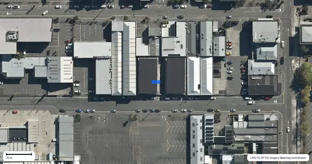 Property context map for 2A/23 Allen Street, Christchurch Central, Christchurch