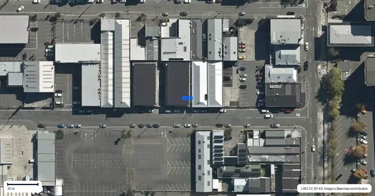 Property context map for 1A/31 Allen Street, Christchurch Central, Christchurch