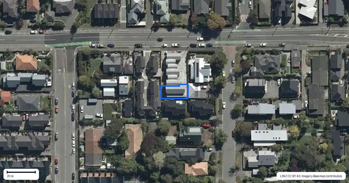 Property context map for 112D Edgeware Road, St Albans, Christchurch