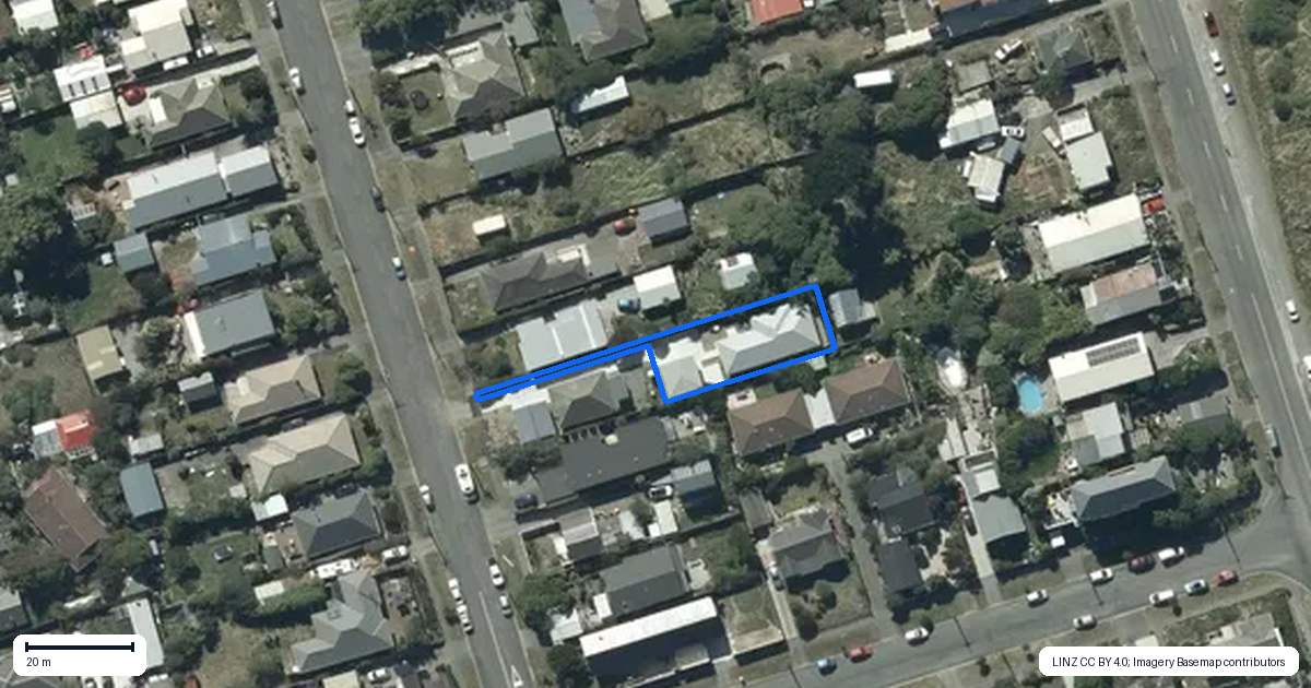 Property context map for 187A Pine Avenue, South New Brighton, Christchurch