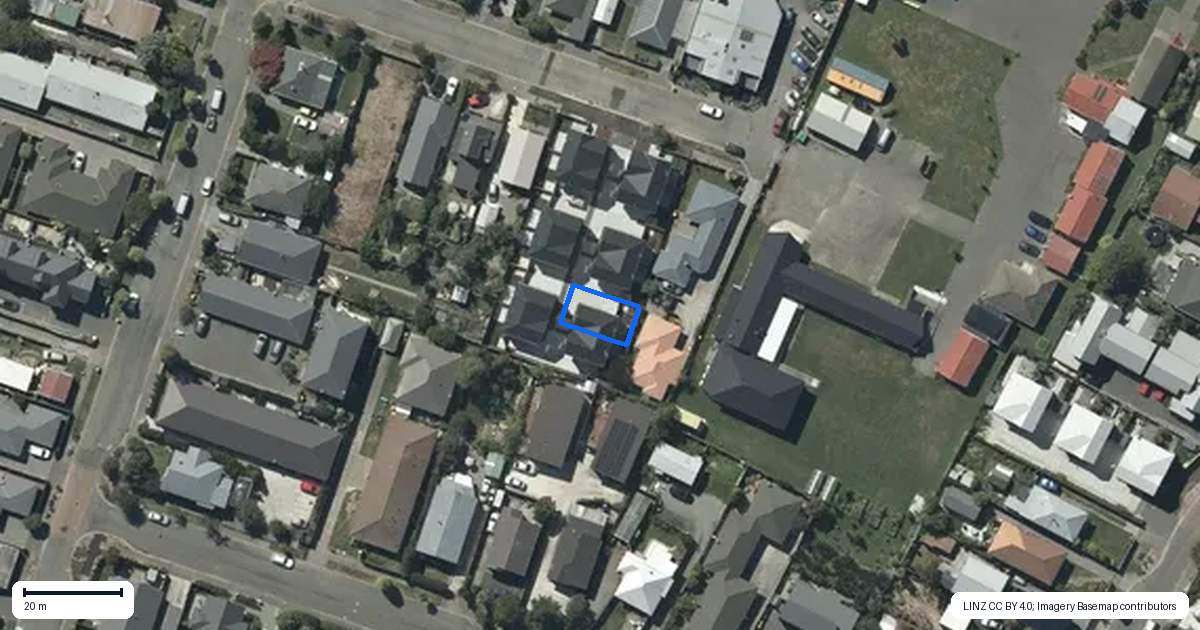 Property context map for 5/16 Short Street, Waltham, Christchurch