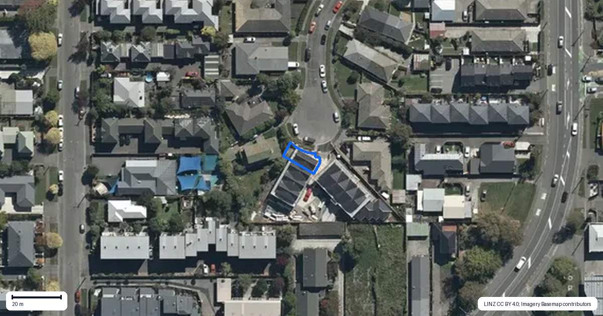Property context map for 1/12 Trist Place, Edgeware, Christchurch