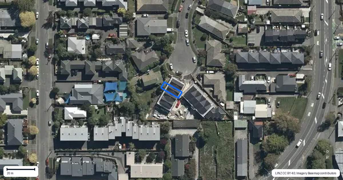 Property context map for 2/12 Trist Place, Edgeware, Christchurch