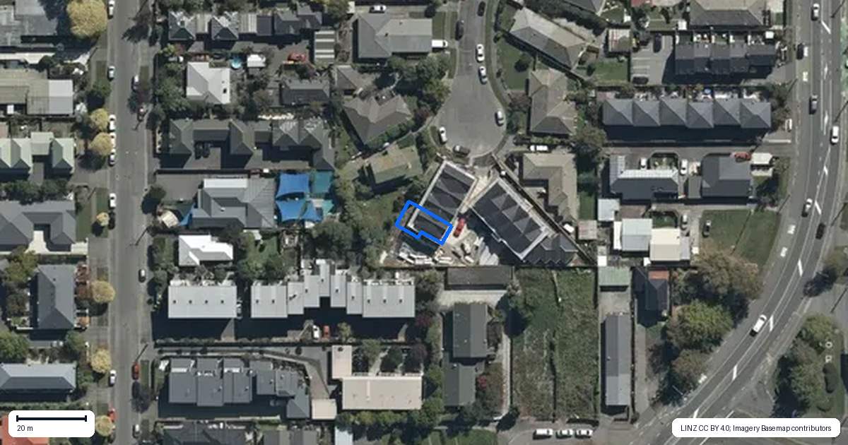 Property context map for 4/12 Trist Place, Edgeware, Christchurch