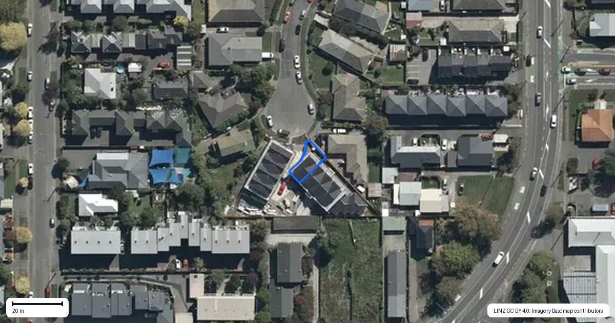 Property context map for 1/11 Trist Place, Edgeware, Christchurch