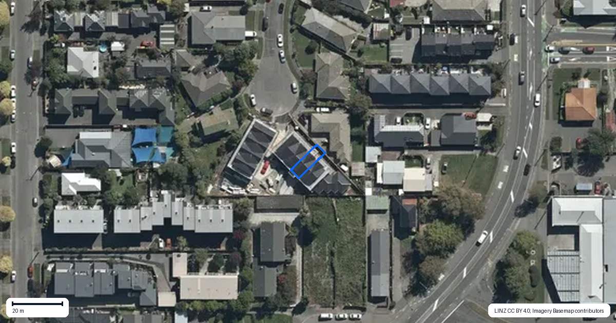 Property context map for 3/11 Trist Place, Edgeware, Christchurch