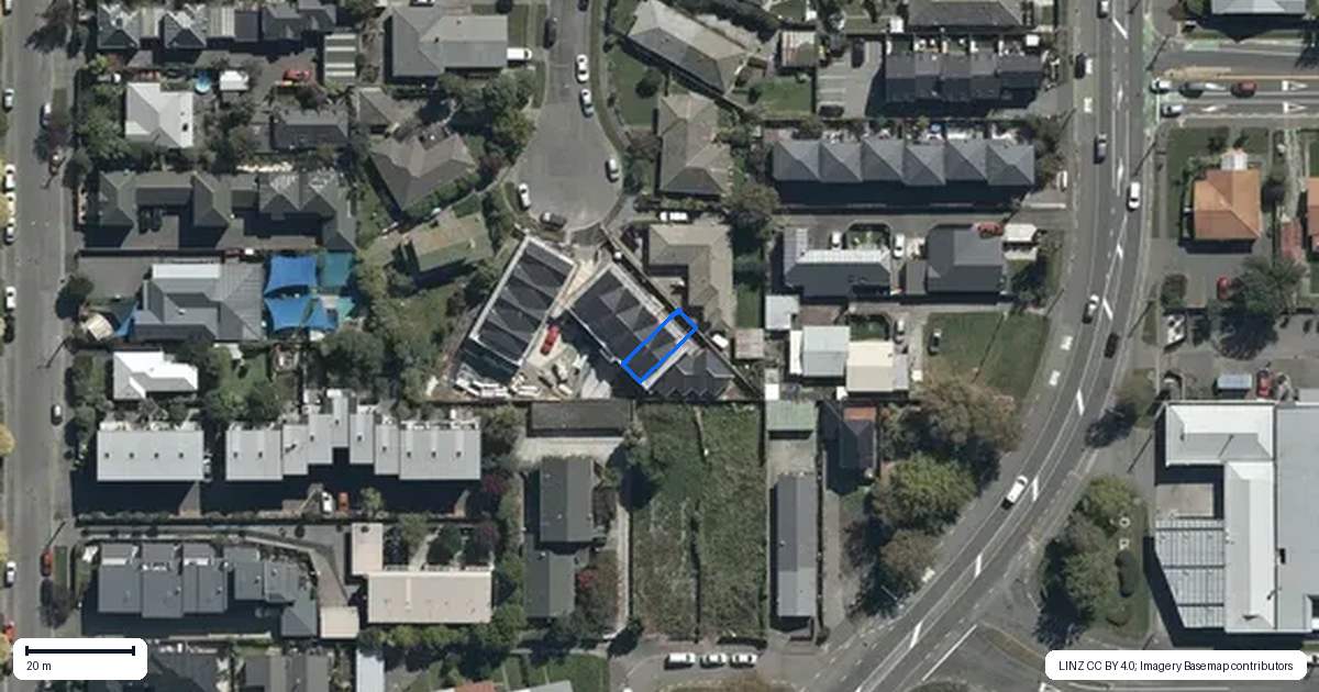 Property context map for 4/11 Trist Place, Edgeware, Christchurch
