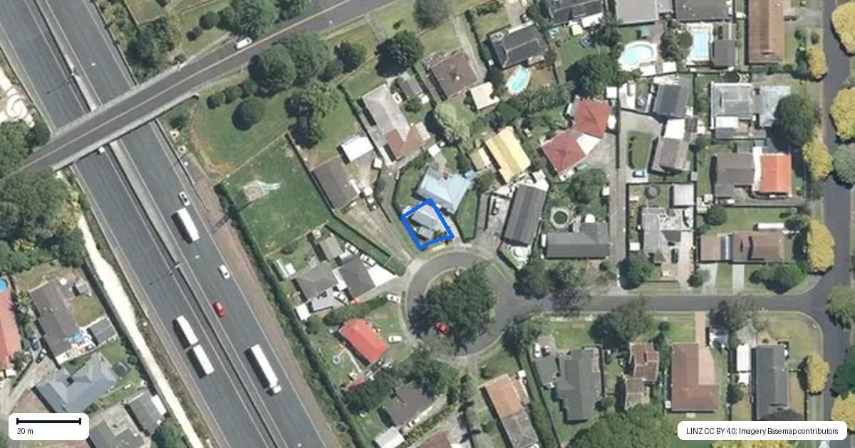 Property context map for 13C Gloaming Place, Conifer Grove, Takanini