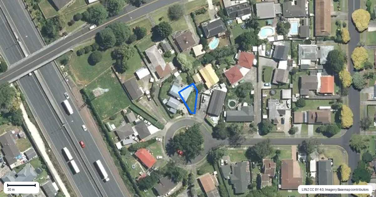 Property context map for 13A Gloaming Place, Conifer Grove, Takanini