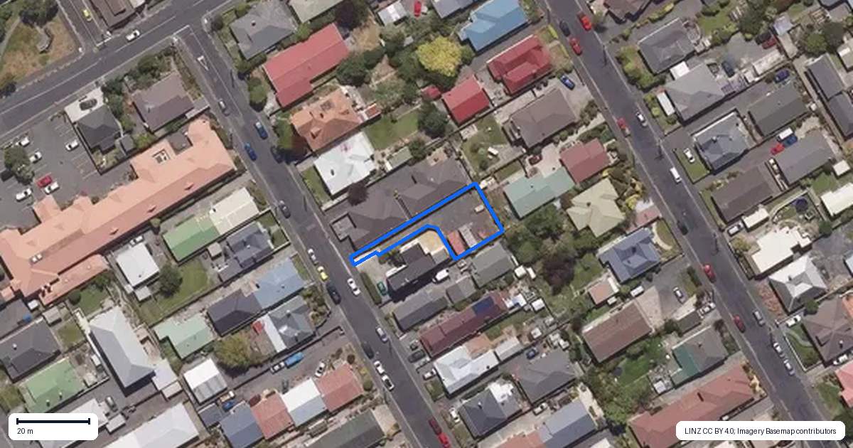 Property context map for 11B Grove Street, Saint Kilda, Dunedin
