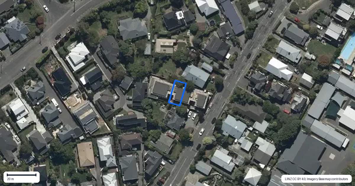 Property context map for 3/19 Courtenay Street, St Albans, Christchurch