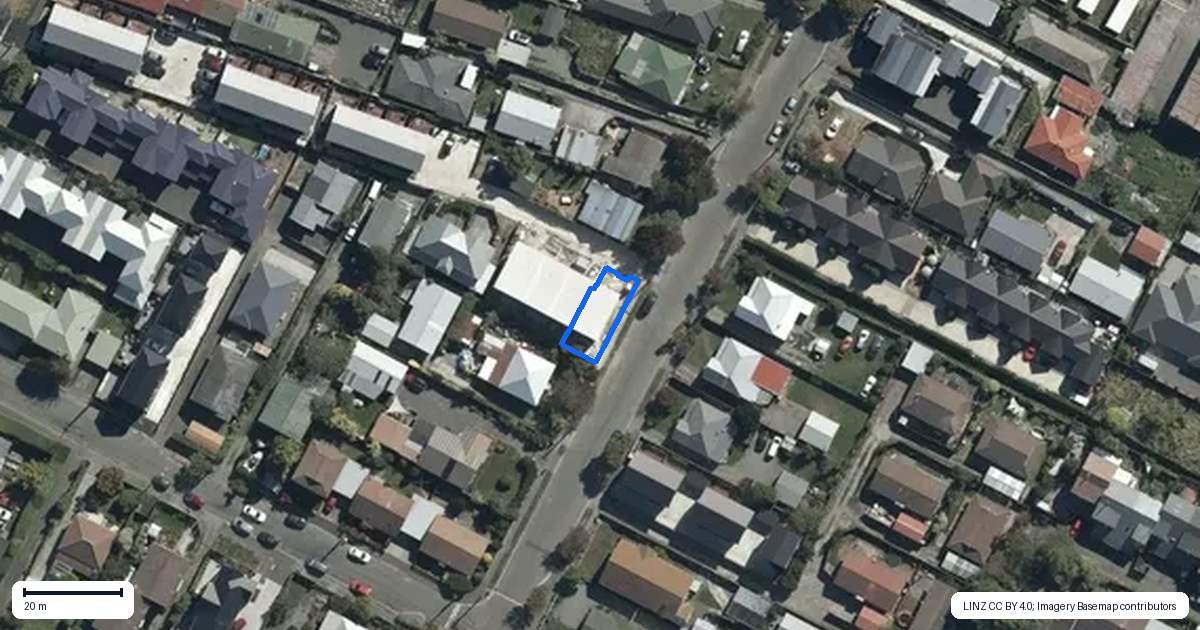 Property context map for 91A Olliviers Road, Phillipstown, Christchurch