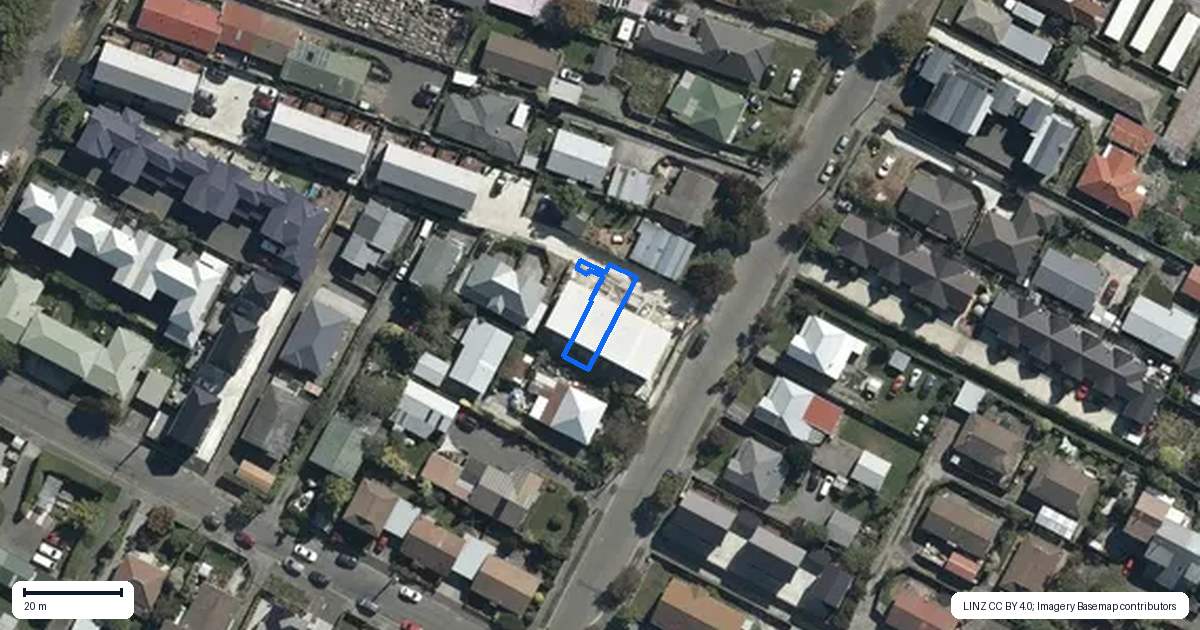 Property context map for 91C Olliviers Road, Phillipstown, Christchurch