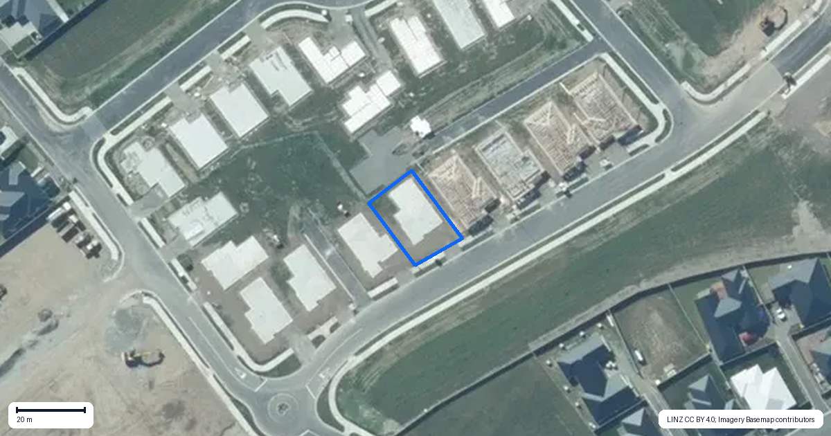 Property context map for 16 Larch Drive, Rolleston
