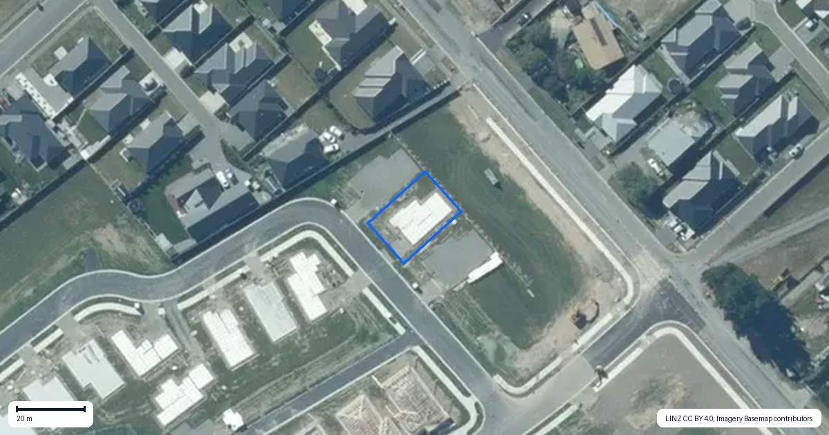 Property context map for 13 Scots Drive, Rolleston