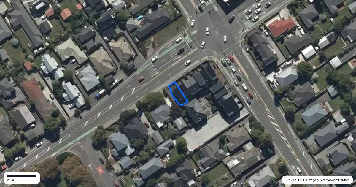 Property context map for 7/244 Innes Road, St Albans, Christchurch