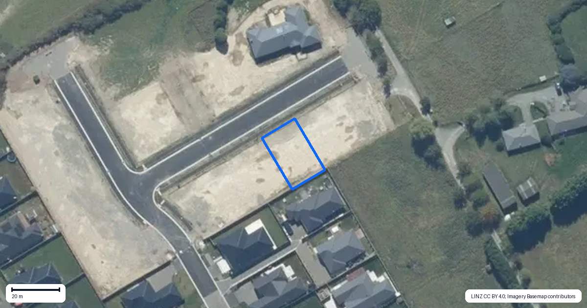 Property context map for 8 Fernbird Road, Rolleston