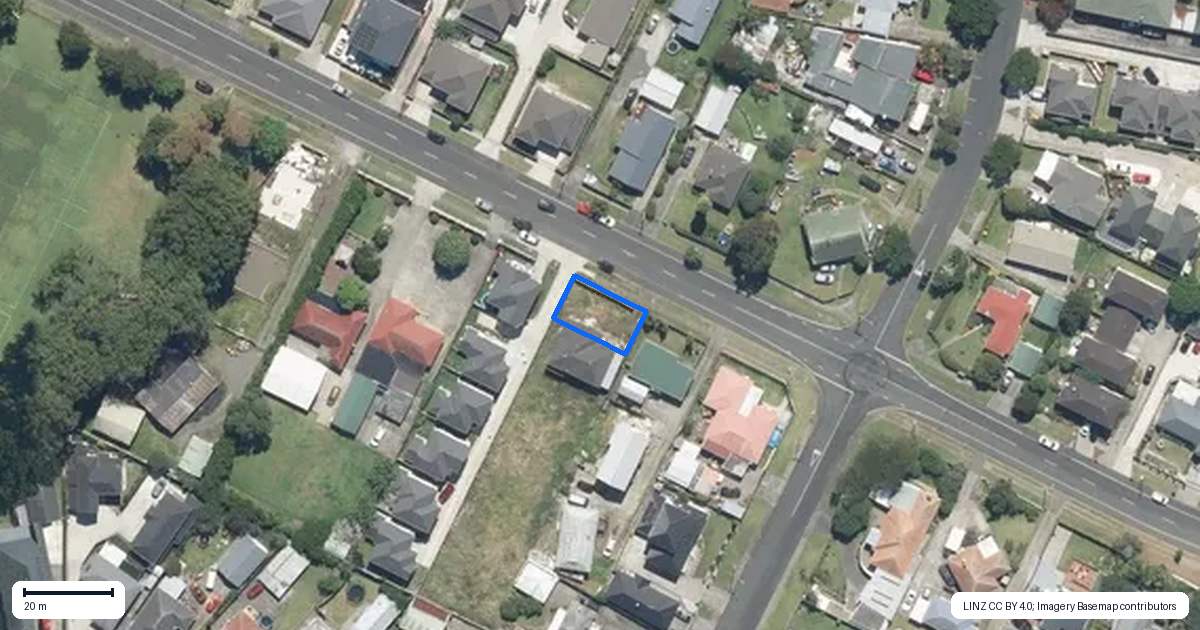 Property context map for 1/40 Hain Avenue, Mangere East, Auckland