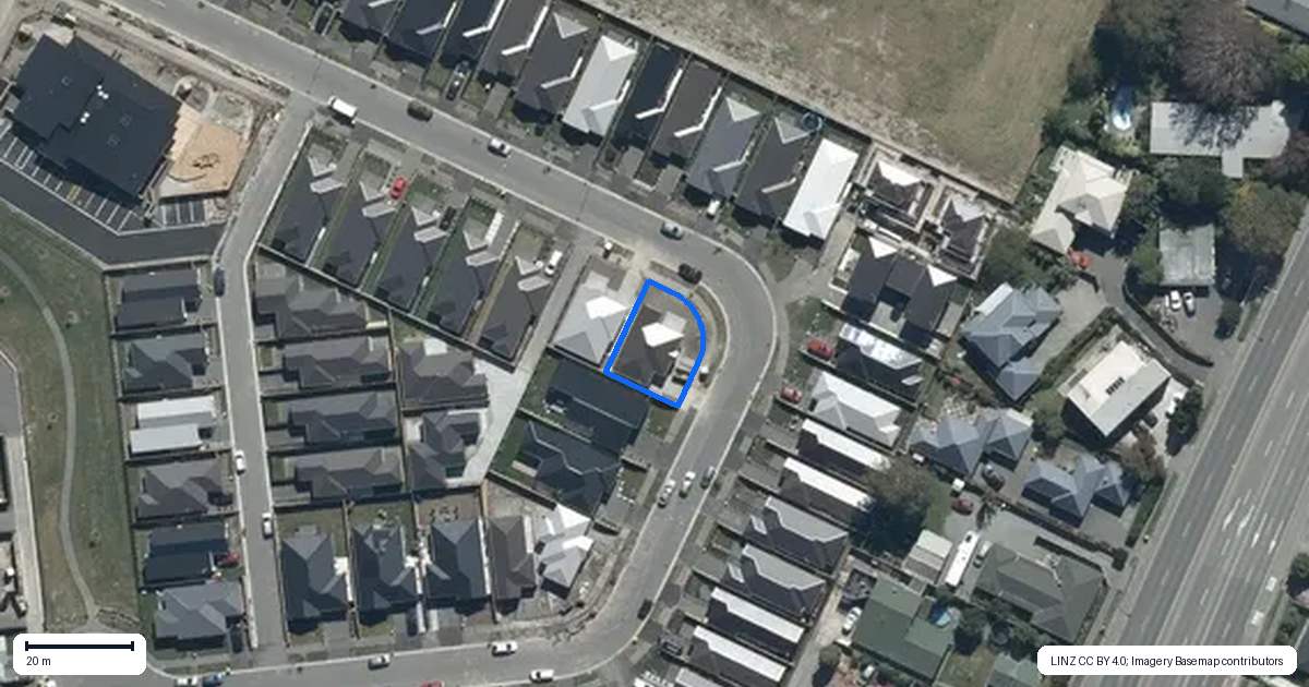 Property context map for 16A Chrysolite Place, Belfast, Christchurch