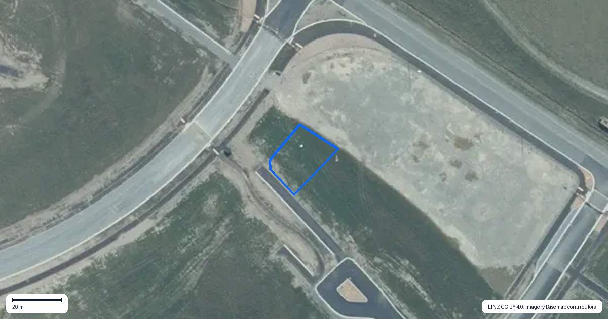 Property context map for 14 Peek Lane, Rolleston