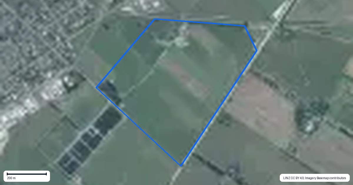 Property context map for 483 Volckman Road, Leeston