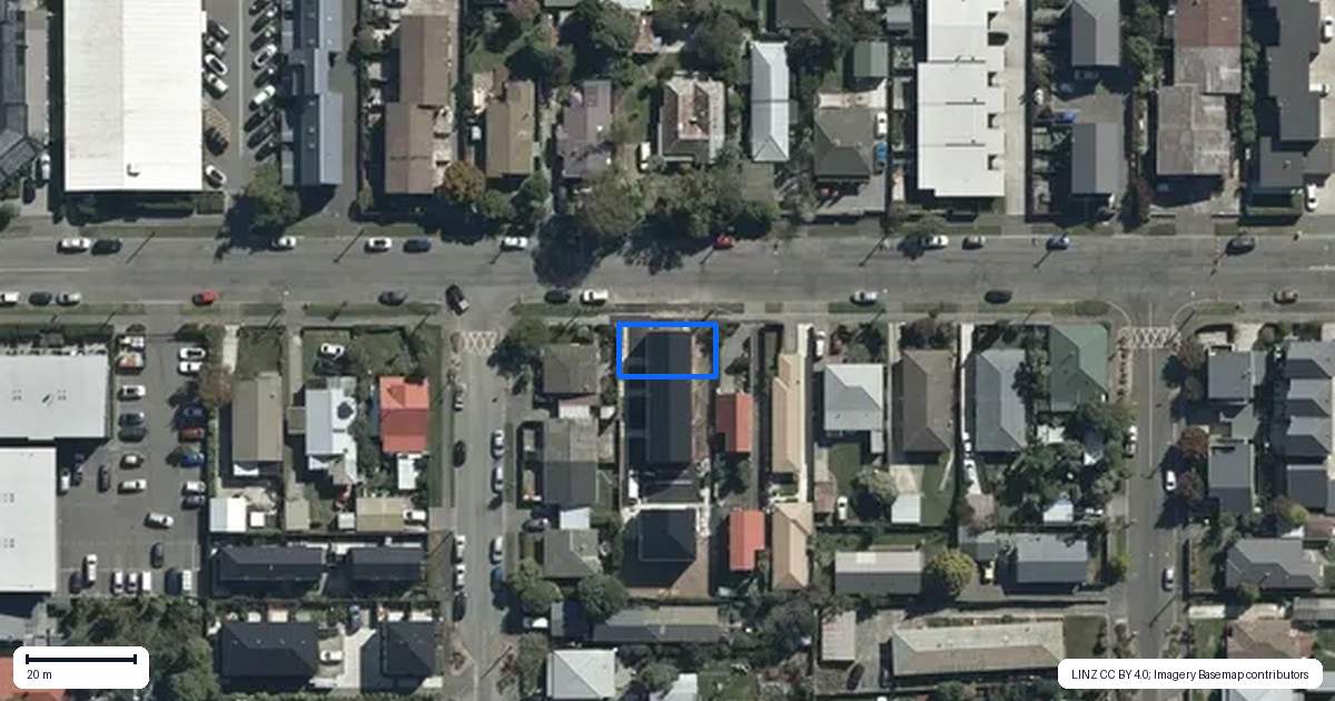 Property context map for 1/490 Cashel Street, Linwood, Christchurch
