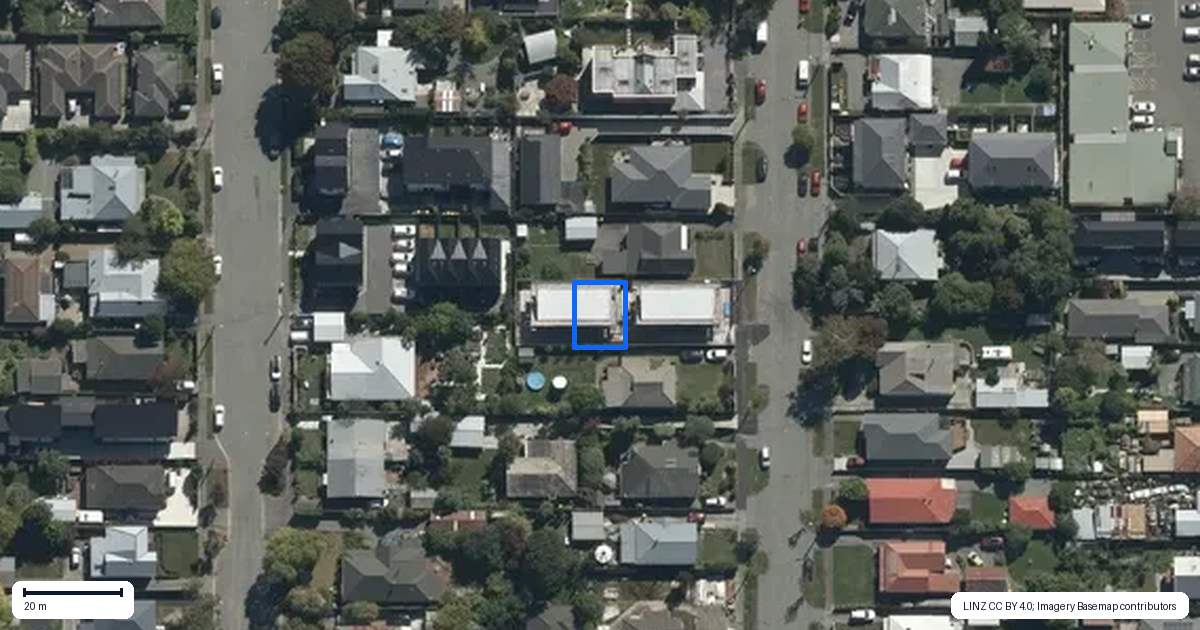 Property context map for 3/37 Woodville Street, Edgeware, Christchurch