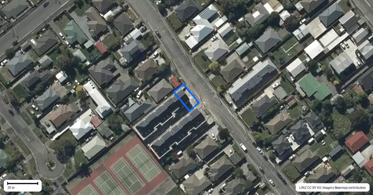 Property context map for 1/45 Sugden Street, Spreydon, Christchurch