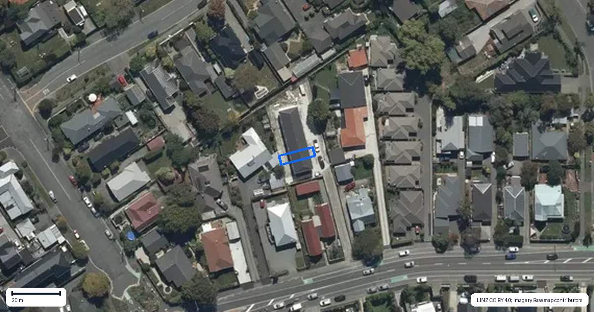Property context map for 2/13 Warrington Street, Mairehau, Christchurch