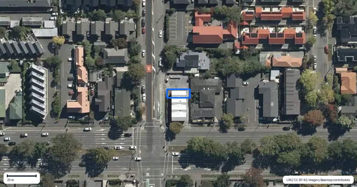 Property context map for 4/201 Bealey Avenue, Christchurch Central, Christchurch