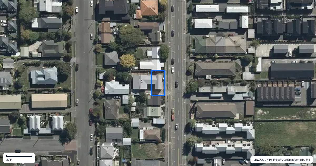 Property context map for 1/979 Colombo Street, St Albans, Christchurch