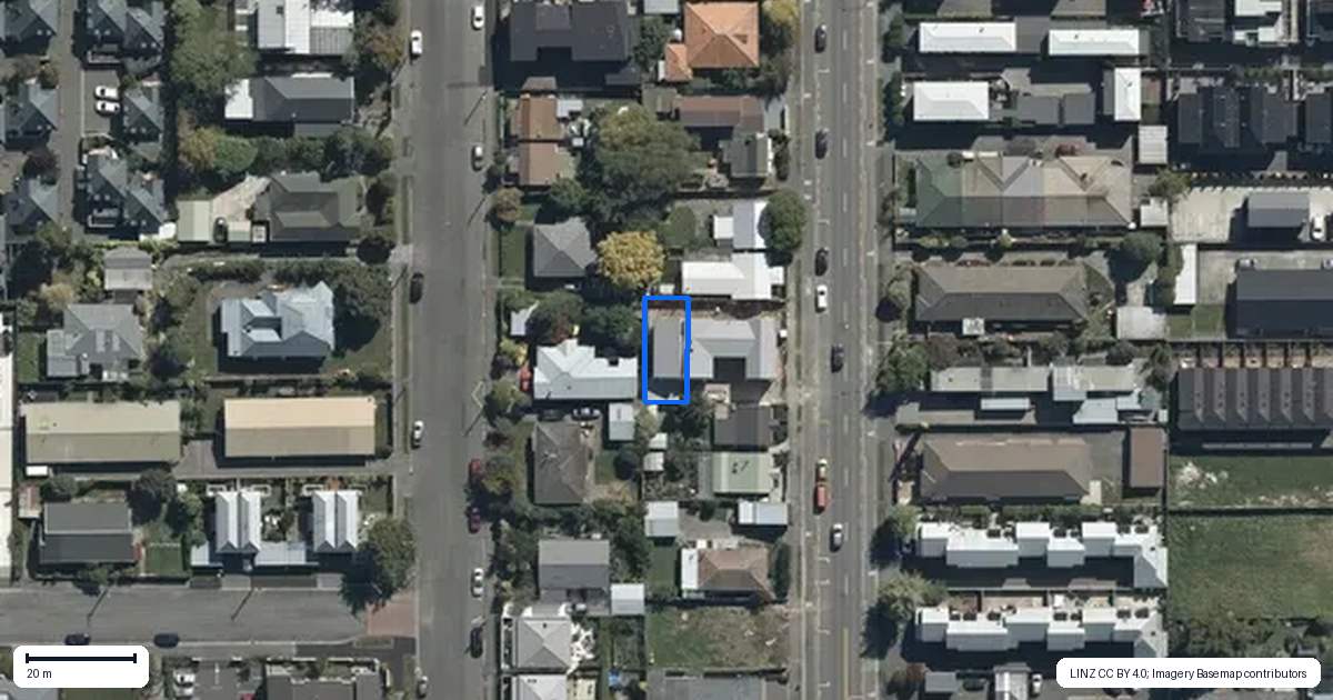 Property context map for 3/979 Colombo Street, St Albans, Christchurch