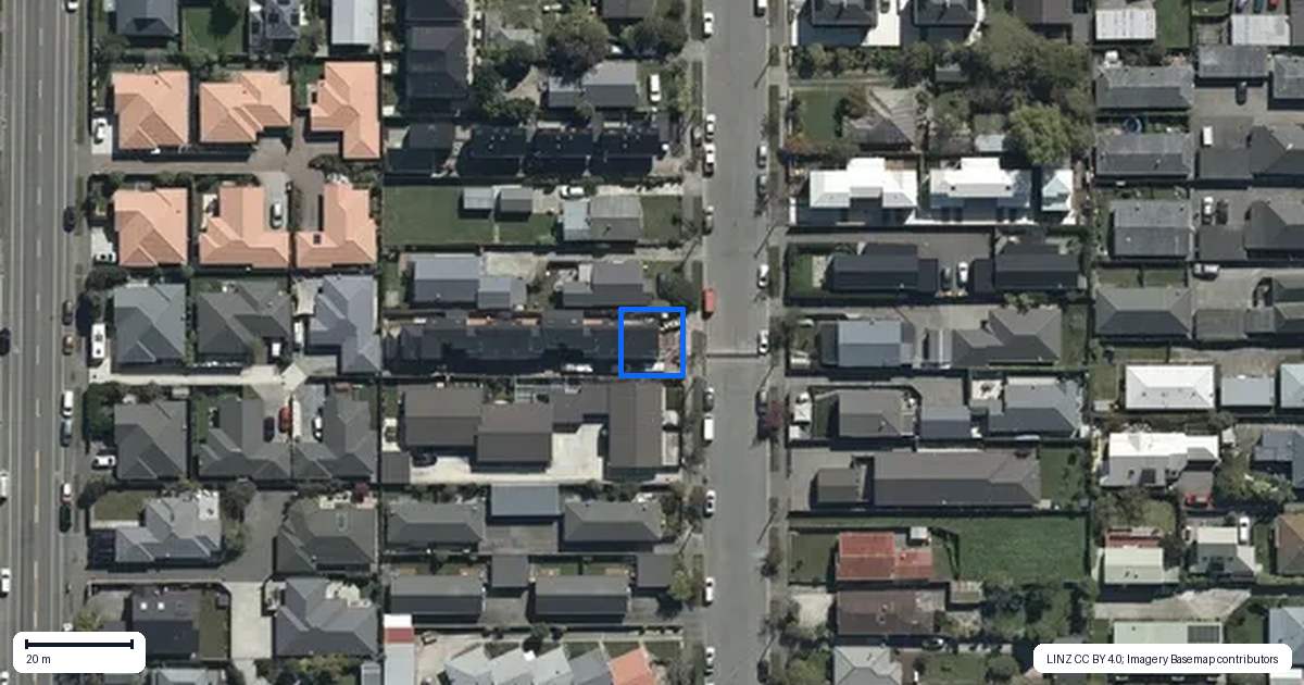 Property context map for 1/25 Allard Street, Edgeware, Christchurch
