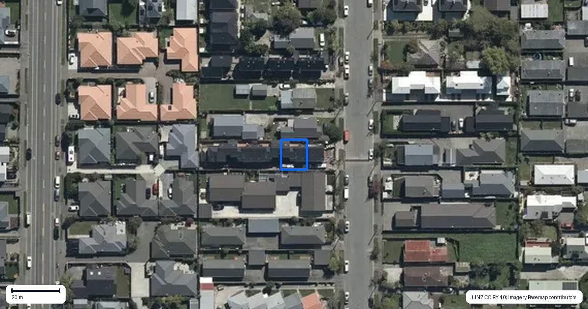 Property context map for 2/25 Allard Street, Edgeware, Christchurch