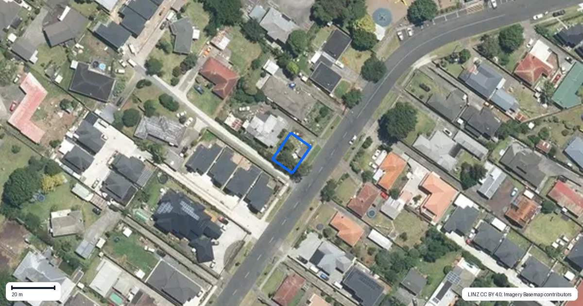 Property context map for 1/58 Allenby Road, Papatoetoe, Auckland