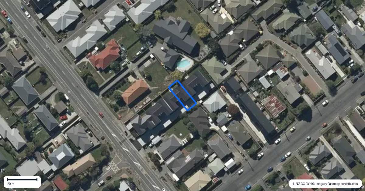 Property context map for 6/198 Lyttelton Street, Spreydon, Christchurch