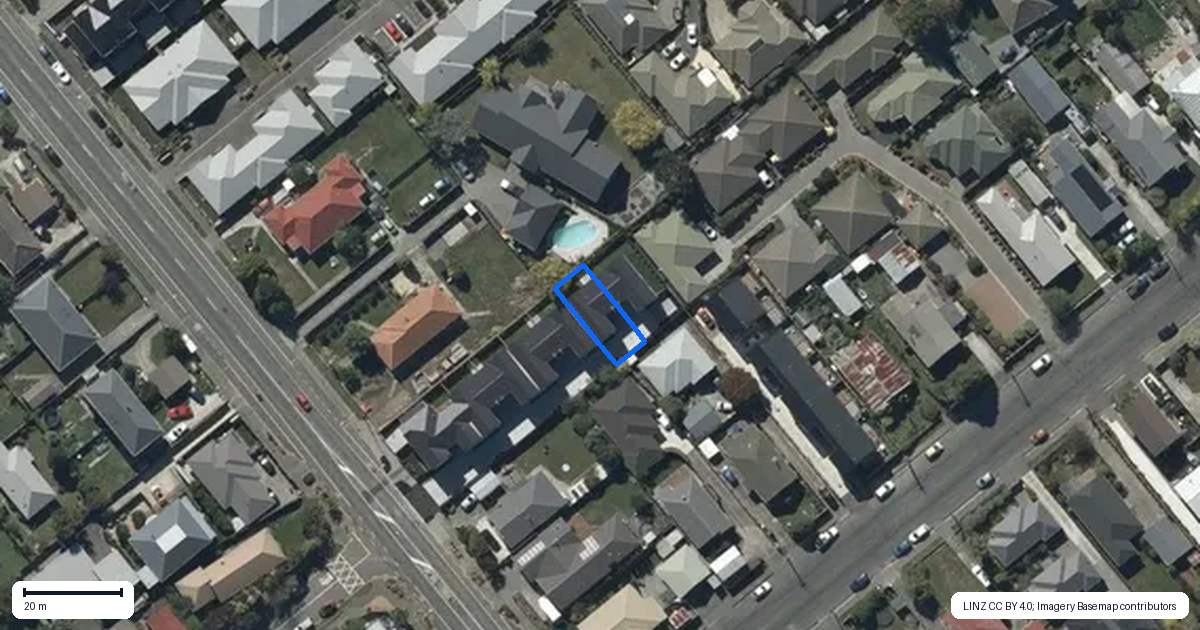 Property context map for 7/198 Lyttelton Street, Spreydon, Christchurch