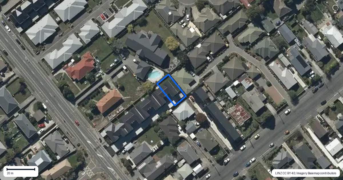 Property context map for 8/198 Lyttelton Street, Spreydon, Christchurch