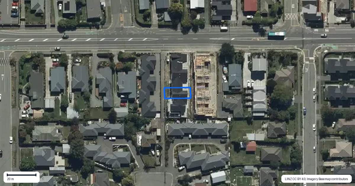Property context map for 4/38 Shirley Road, Shirley, Christchurch