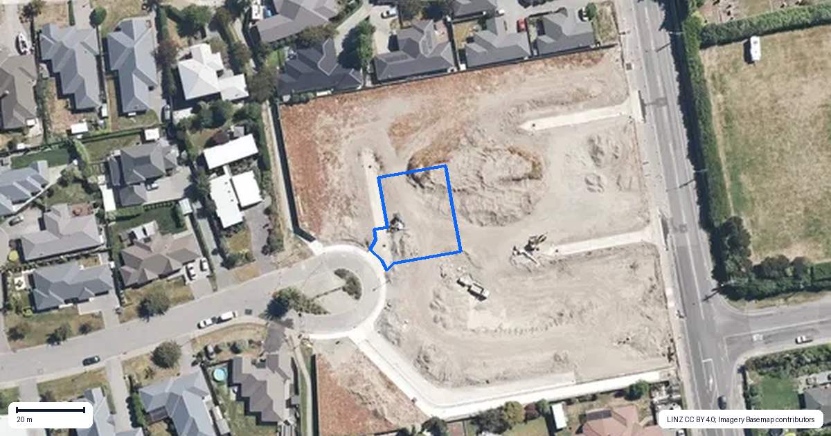 Property context map for 24 Belgrave Drive, Rangiora