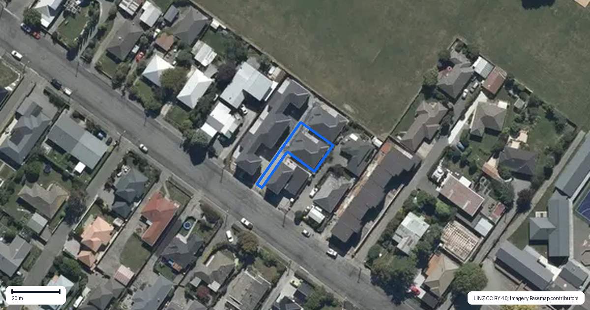 Property context map for 2/38 Vagues Road, Northcote, Christchurch