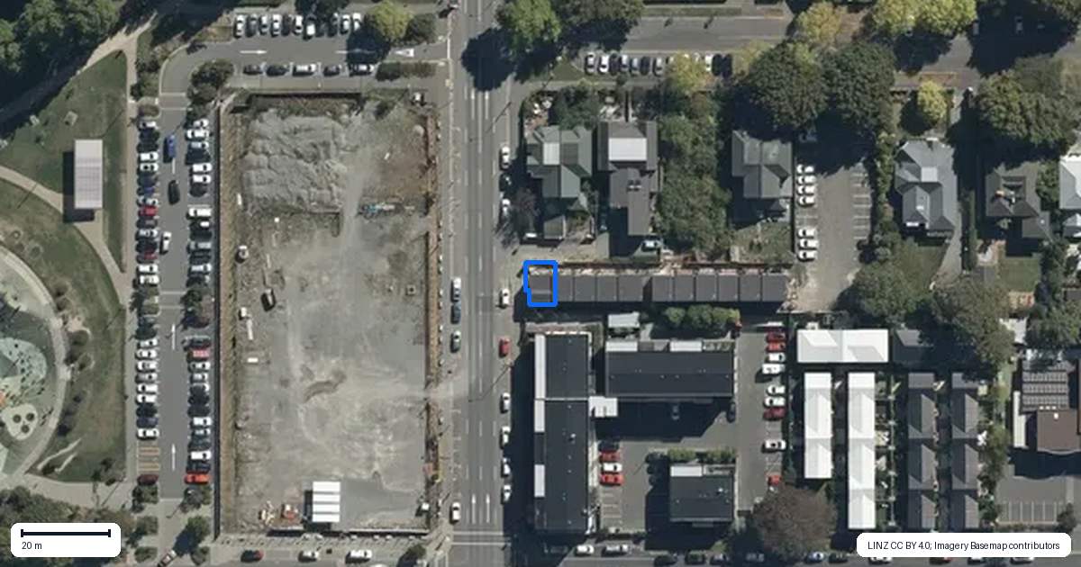 Property context map for 1/294 Madras Street, Christchurch Central, Christchurch