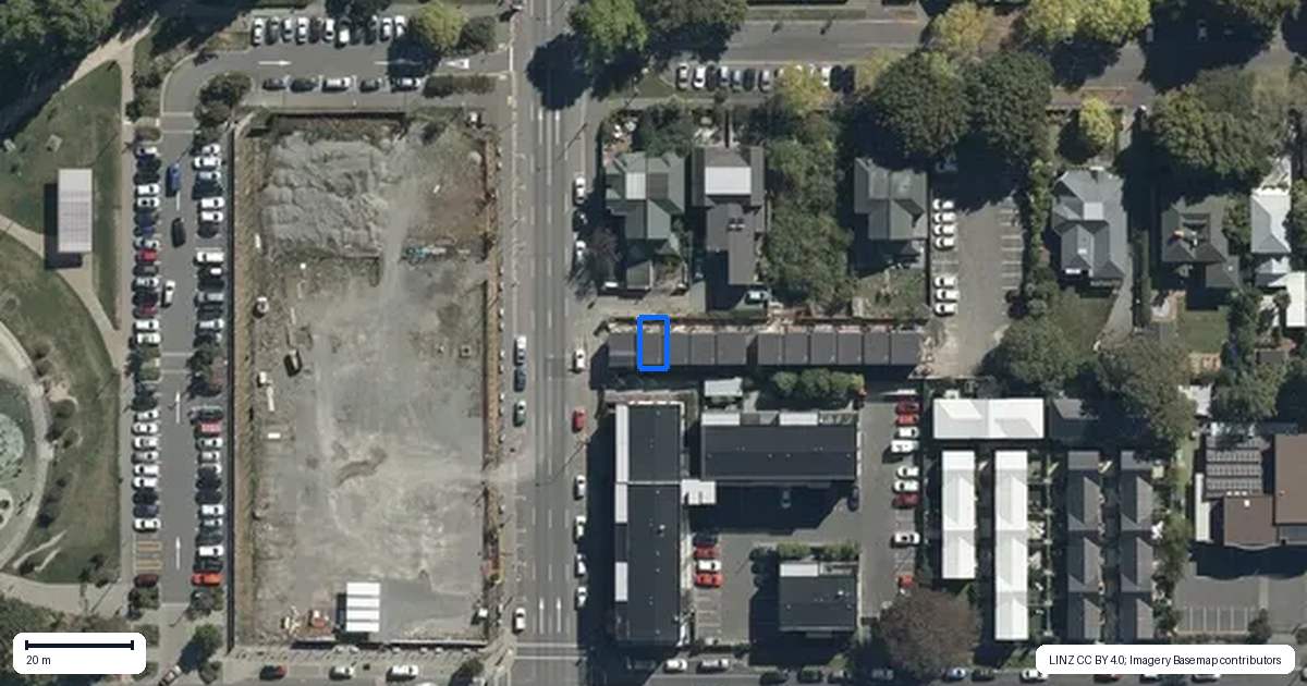 Property context map for 2/294 Madras Street, Christchurch Central, Christchurch