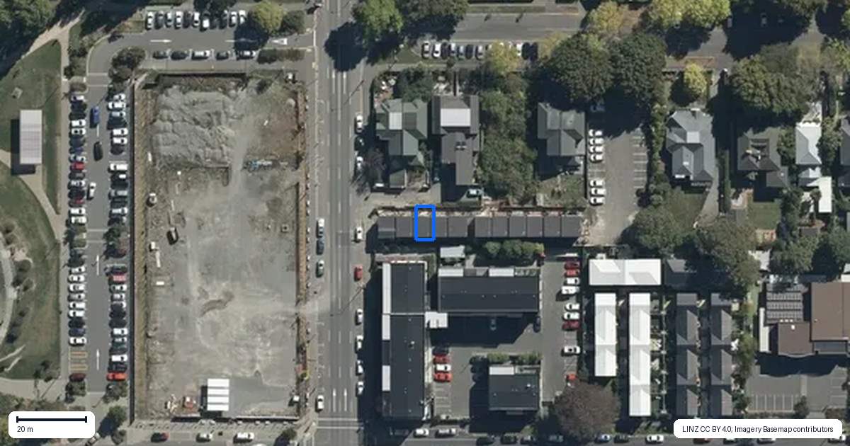 Property context map for 3/294 Madras Street, Christchurch Central, Christchurch