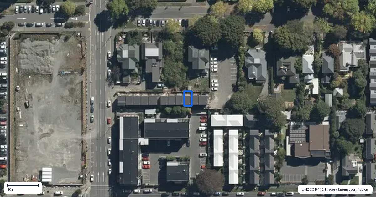 Property context map for 9/294 Madras Street, Christchurch Central, Christchurch