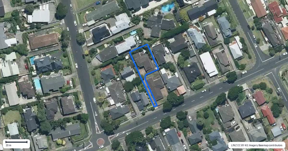 Property context map for 21B Eastern Beach Road, Eastern Beach, Auckland