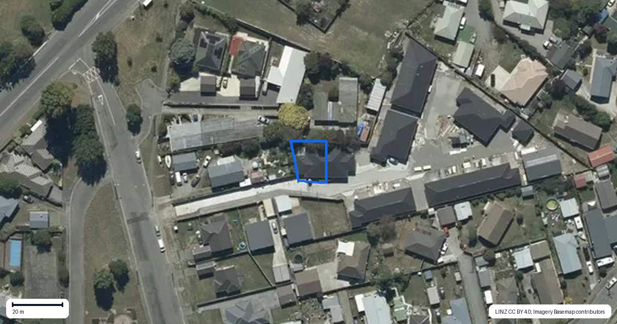 Property context map for 1/9C Cuffs Road, Wainoni, Christchurch