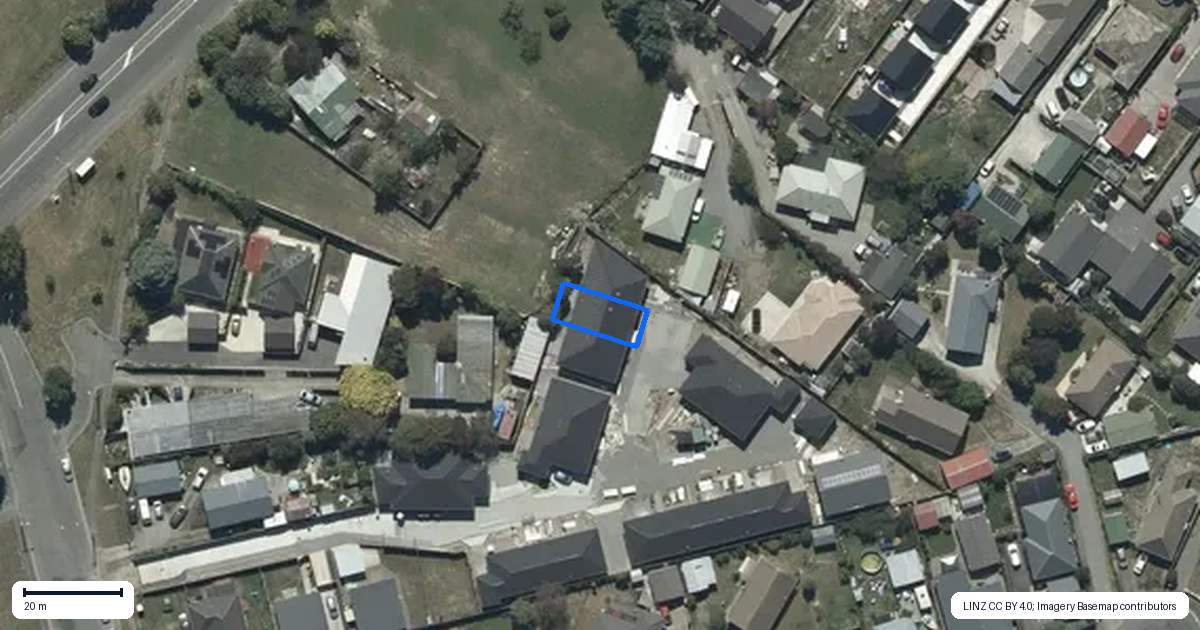 Property context map for 6/9C Cuffs Road, Wainoni, Christchurch