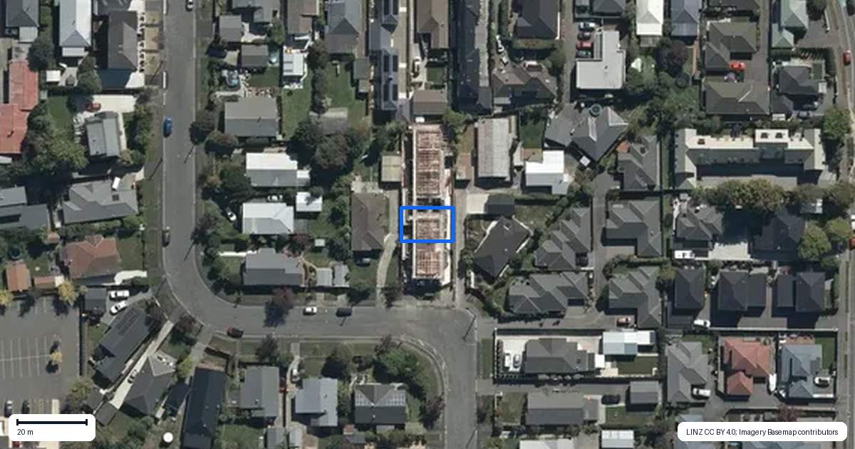 Property context map for 2/46 Lindsay Street, St Albans, Christchurch